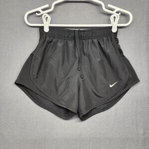 Nike Dri Fit Shorts Women Small Black Pull On Lined Running Athletic 2" Inseam